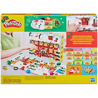 Play-Doh 24-Day Christmas Advent Calendar, 24 Cans, 16 Tools & Snowy Playmat