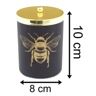 Honey Bee Scented Candle In Glass Pot | Fragranced Candle Holder Aroma Candle And Pot | Bee Candle Holder With Fragrance Candle Bee Decoration