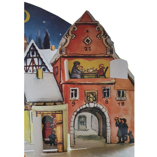 The Moonlit Village 3D Freestanding Traditional Christmas Paper Advent Calendar