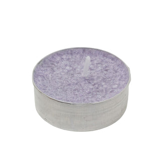 Pack of 12 Lilac Tealight Candles, 4cm Unscented Wax Tea Light Candles