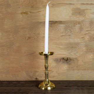 Gold Metal Dinner Candlestick | Pillar Candle Holder Aluminium Candlestick 20cm