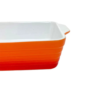 Large Orange  Ombre Stoneware Baking Dish, 30x19x7cm Casserole Dish - 1.8L
