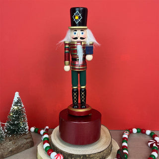 Musical Wooden Christmas Nutcracker Soldier | Nutcracker with Music Box - 24cm
