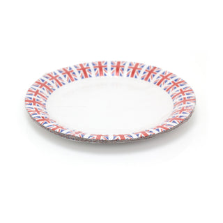 8 Great Britain Flag Union Jack Party Plates | Pack Of 8 Britannia Union Jack Paper Plates | Eight Queens Platinum Jubilee Party Plates