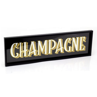 Vintage Art Deco Bar Sign | Stylish Typography Wall Art Decorative Party Plaque - Champagne