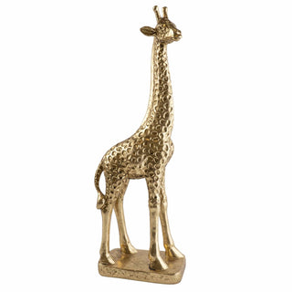 Large Gold Resin Giraffe Statue Figurine | Wildlife Safari Animal Ornament 51cm