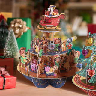 3D Elf Workshop Christmas Advent Calendar | Pop-Up Pirouette Countdown Calendar
