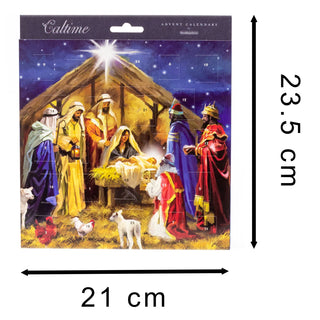 Christmas Advent Calendar Bethlehem Nativity Scene | Religious Advent Calendar Traditional Advent Calendar | Picture Advent Calendar Paper Advent Calendar - 21cm