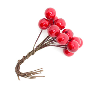 Set Of 3 Red Berry Branch Christmas Tree Decoration | Christmas Present Decoration | Xmas Wreath Decoration