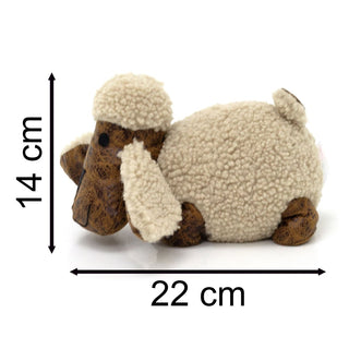 Daisy Sheep Doorstop | Faux Leather Woolly Sheep Animal Door Stop - 21cm