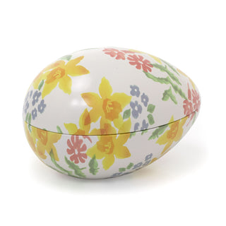 Emma Bridgewater - Wild Daffodil Egg-Shaped Tin | Large Tin Egg - Easter Gifts