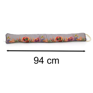 94cm Beautiful Floral Fabric Draught Excluder For Doors | Winter Draft Excluder Door Draught Cushion | Botanical Draft Insulator Door Draught Cushion