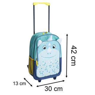 Childrens Dinosaur Suitcase | Kids Travel Rucksack Cabin Bag Carry On Suitcase