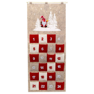 Santa Christmas Advent Calendar | Reusable Felt Fabric 24 Pocket Advent Calendar