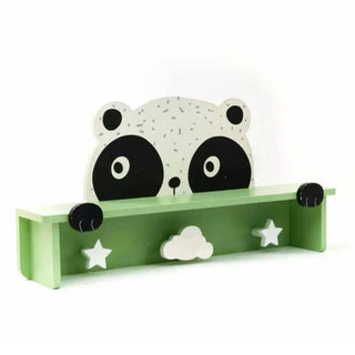 Children's Cute Animal Wooden Coat Rack | Kids Bedroom Nursery Coat Hooks - Panda