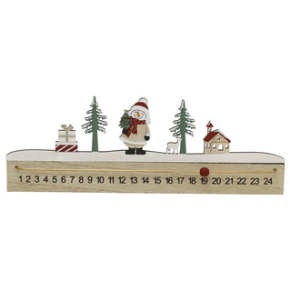 Christmas Advent Calendar Ruler Block Reusable, 39.5cm 24-Day Countdown