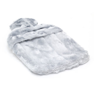 Deluxe Faux Fur Pom Pom Hot Water Bottle | Hot Water Bottle With Cover | Natural Rubber Hot Water Bottles - Colour Varies One Supplied