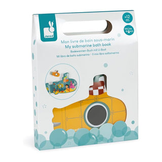 Janod My Submarine Bath Book | Floating Submarine Bathtime Story Water Toy 12m+