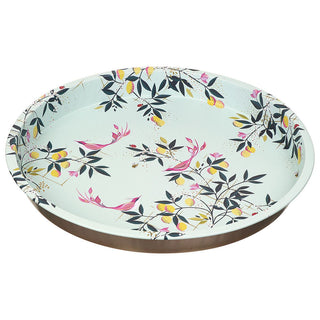 Sara Miller - Orchard Deep Well Tin Tray | Round Kitchen Serving Tray - 31cm