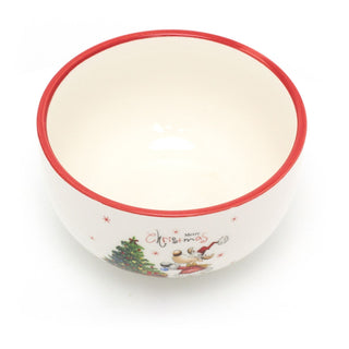 Ceramic Christmas Snack Nibbles Bowl | Festive Serving Dish Christmas Serving Bowl | Xmas Bowls - Design Varies One Supplied