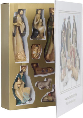 Deluxe Christmas Nativity Set - Extra Large Luxury Traditional Crib Scene With 10 Beautiful Detailed Figures