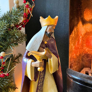 Deluxe Christmas Nativity Set - Extra Large Luxury Traditional Crib Scene With 10 Beautiful Detailed Figures