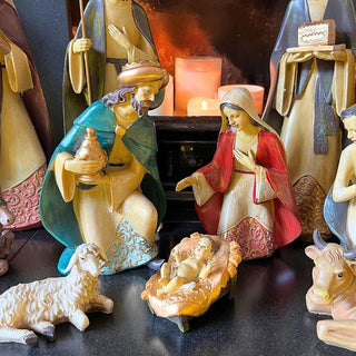 Deluxe Christmas Nativity Set - Extra Large Luxury Traditional Crib Scene With 10 Beautiful Detailed Figures