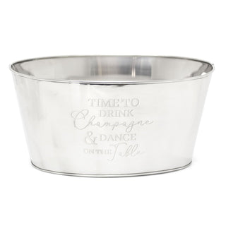 Deluxe Stainless Steel Champagne Cooler | Silver Ice Bucket Wine Bottle Chiller | Drinks Cooler Bucket