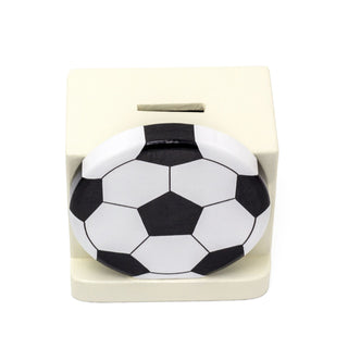 Kids Football Wooden Money Box Children's Piggy Bank - Handmade in the UK