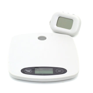 Digital Weighing Scales With Egg Timer | Electronic Kitchen Scales Food Baking Scales Digital | 2 Piece Kitchen Gadgets