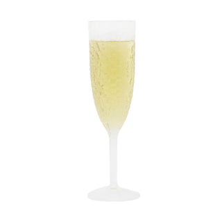 Dimple Effect Plastic Prosecco Glass | Reusable Clear Champagne Flute 200ml