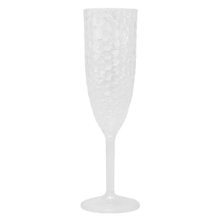 Dimple Effect Plastic Prosecco Glass | Reusable Clear Champagne Flute 200ml