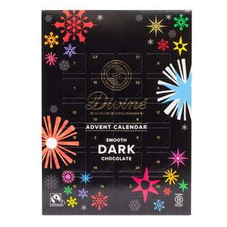 Divine Fairtrade Dark Chocolate Christmas Advent Calendar | 70% Cocoa Dark Chocolate Advent Calendar | Vegan Chocolate Christmas Calendar 85g