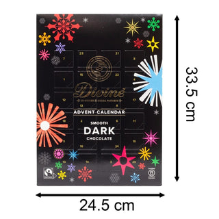 Divine Fairtrade Dark Chocolate Christmas Advent Calendar | 70% Cocoa Dark Chocolate Advent Calendar | Vegan Chocolate Christmas Calendar 85g