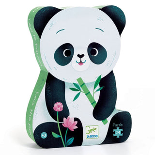 Djeco DJ07282 Silhouette Puzzles Leo the Panda Bear Jigsaw Puzzle 24 Pieces