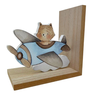 Dream Big Bookends, Kids Wooden Book End Set, Decorative Animal Book Holders