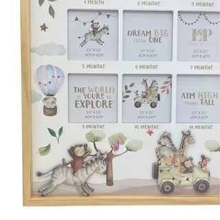 Dream Big My First Year Baby Photo Frame, 36cm Nursery Keepsake Picture Frame
