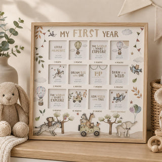 Dream Big My First Year Baby Photo Frame, 36cm Nursery Keepsake Picture Frame