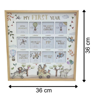Dream Big My First Year Baby Photo Frame, 36cm Nursery Keepsake Picture Frame