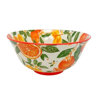 Oranges & Lemons Fine China Serving Bowl, 16x7cm Ceramic Soup Cereal Bowl
