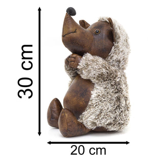 Herbert Hedgehog Doorstop Faux Leather Weighted Hedgehog Animal Door Stop 1.7kg