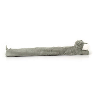 Grey Dog Draught Excluder | Ribbed Corduroy Fabric Dog Door Draft Excluder 85cm