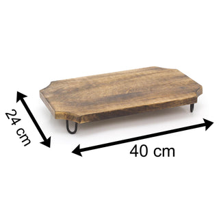 Kitchen Wooden Cutting Chopping Board On Legs ~ 40x25cm Beautiful Mango Wood Cutting Board Or Serving Platter