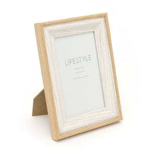 Beautiful 6x4 Natural Edge Photo Frame | Freestanding Single Aperture 4x6 Picture Frame | White Picture Frame Tabletop Photo Frame 6x4