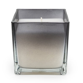 Bergamot and Oud Scented Candle, 10cm Black Ombre Glass Jar with Candle