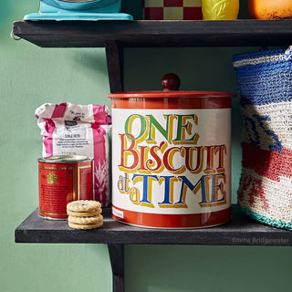 Emma Bridgewater Brighter World Biscuit Barrel | Airtight Round Biscuit Tin