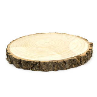 31cm Wooden Tree Trunk Rustic Cake Stand | Large Wedding Birthday Cake Round Display Board | Serving Platter Table Centerpiece