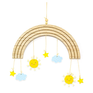 Children's Rainbow Shaped Hanging Decoration | Wooden Hanging Decor For Kids
