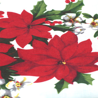 Traditional Fabric Christmas Tablecloth | Rectangular Table Cloth | Xmas Table Cover Christmas Decorations 180cm X 130cm