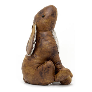 Charlie Rabbit Doorstop | Faux Leather Weighted Hare Animal Door Stop 1.8kg